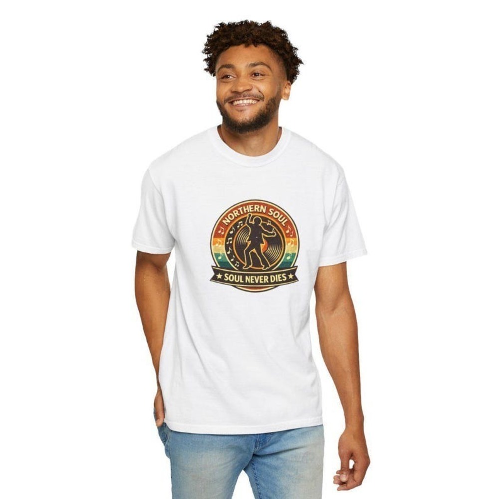 Northern Soul Soul Never Dies T-shirt White